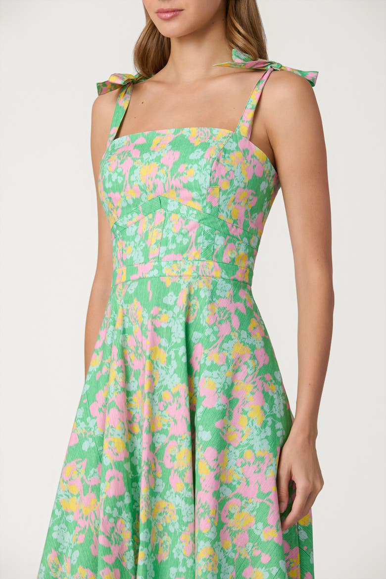 Bayberry Floral Majorelle Dress, Alternate, color, Bright Mint