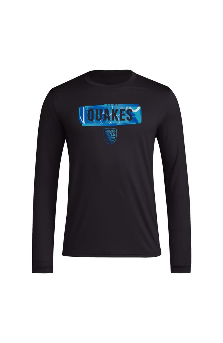 adidas Men's adidas Black San Jose Earthquakes Local Pop AEROREADY Long Sleeve T-Shirt, Alternate, color, 