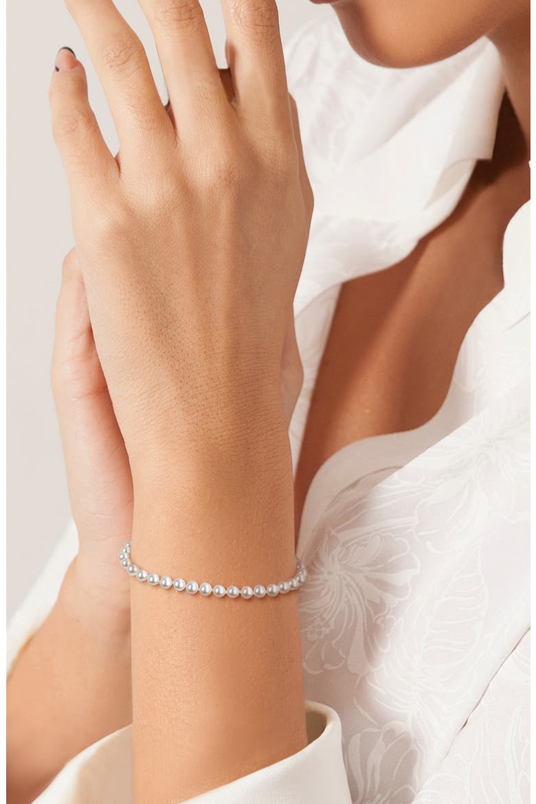 Cultured Pearl Bracelet, 5–5.5mm, Alternate, color, WHITE