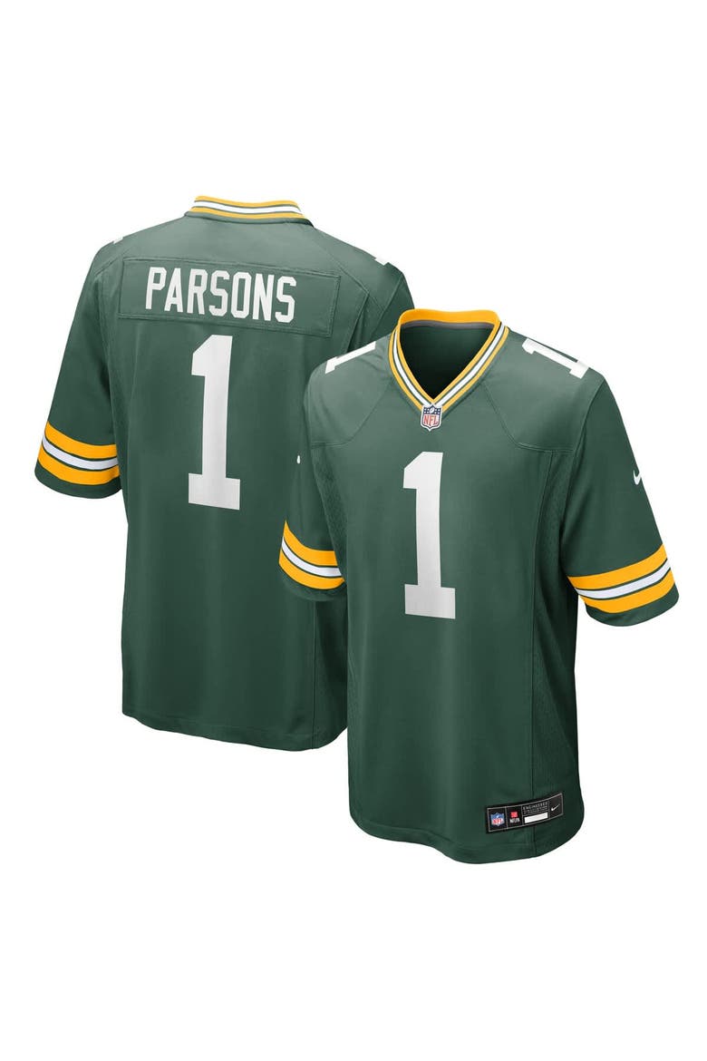 Men's Nike Micah Parsons Green Green Bay Packers Game Player Jersey, Main, color, Green