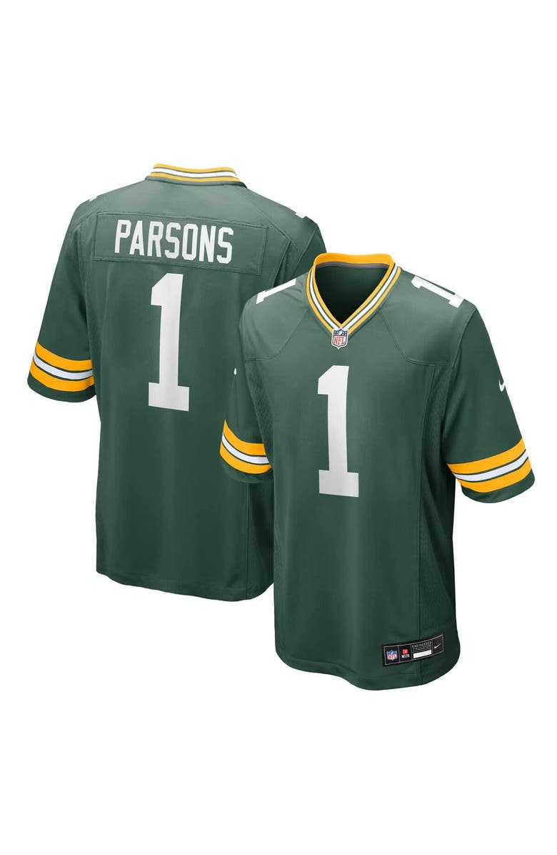 Nike Men's Nike Micah Parsons Green Green Bay Packers Game Player Jersey, Main, color, Green