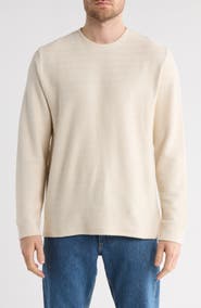 Vince Herringbone Cotton French Terry Sweatshirt