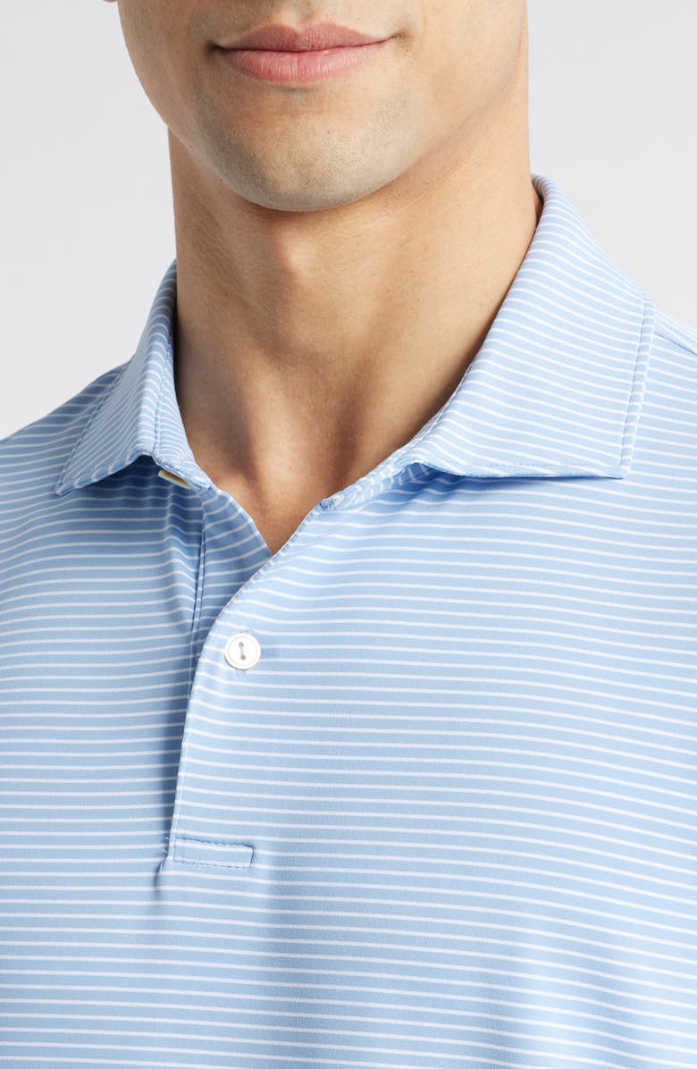 Peter Millar Crown Crafted Ballad Stripe Performance Polo, Alternate, color, Angelite