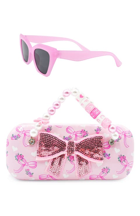 Kids' Sunglasses & Bow Case Set (Big Kid)