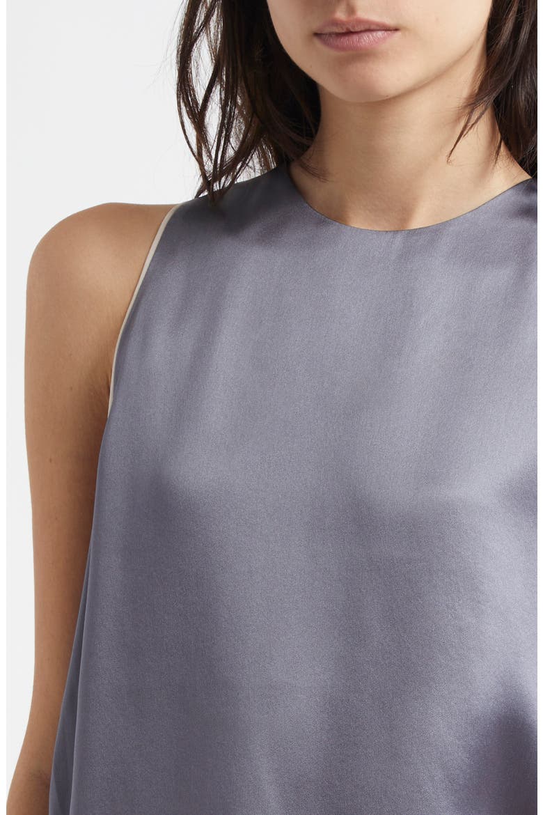 Sleeveless Silk Charmeuse Top, Alternate, color, DUST AND SAND