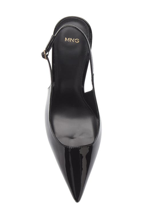 Mango Pietra Slingback Pointed Toe Pump In Black