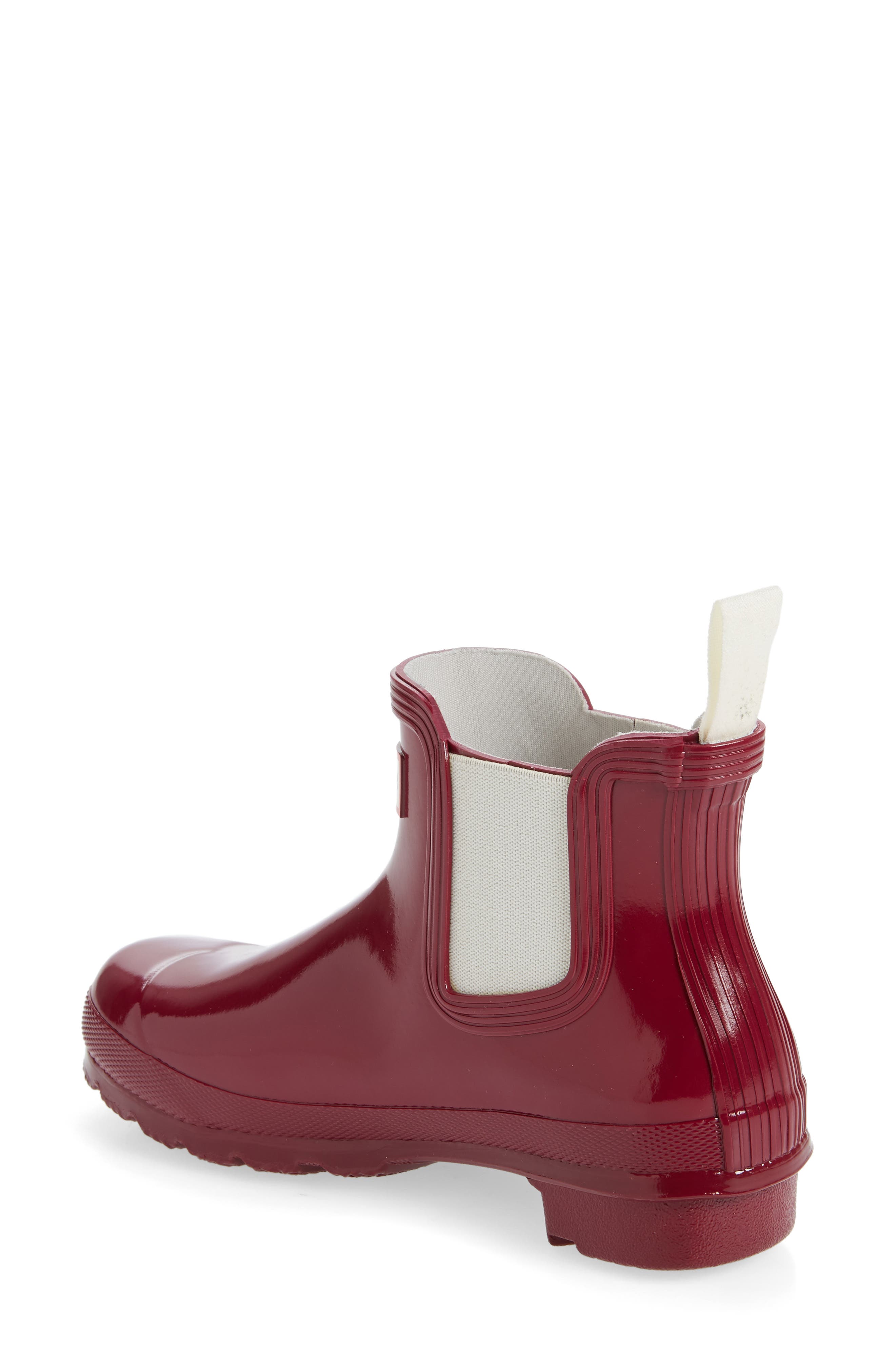 Hunter Original Gloss Waterproof Chelsea Boot, Alternate, color, 
