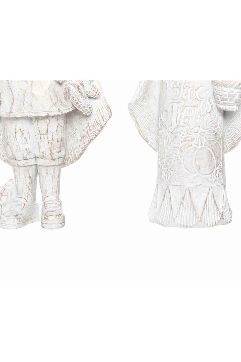 Champagne & White Pilgrim Couple Figurines A/2, Alternate, color, White