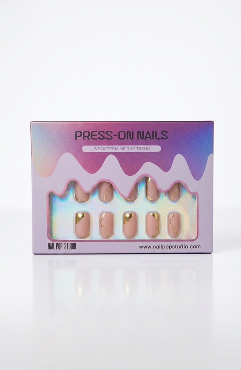 Golden Hour Square Press-On Nails