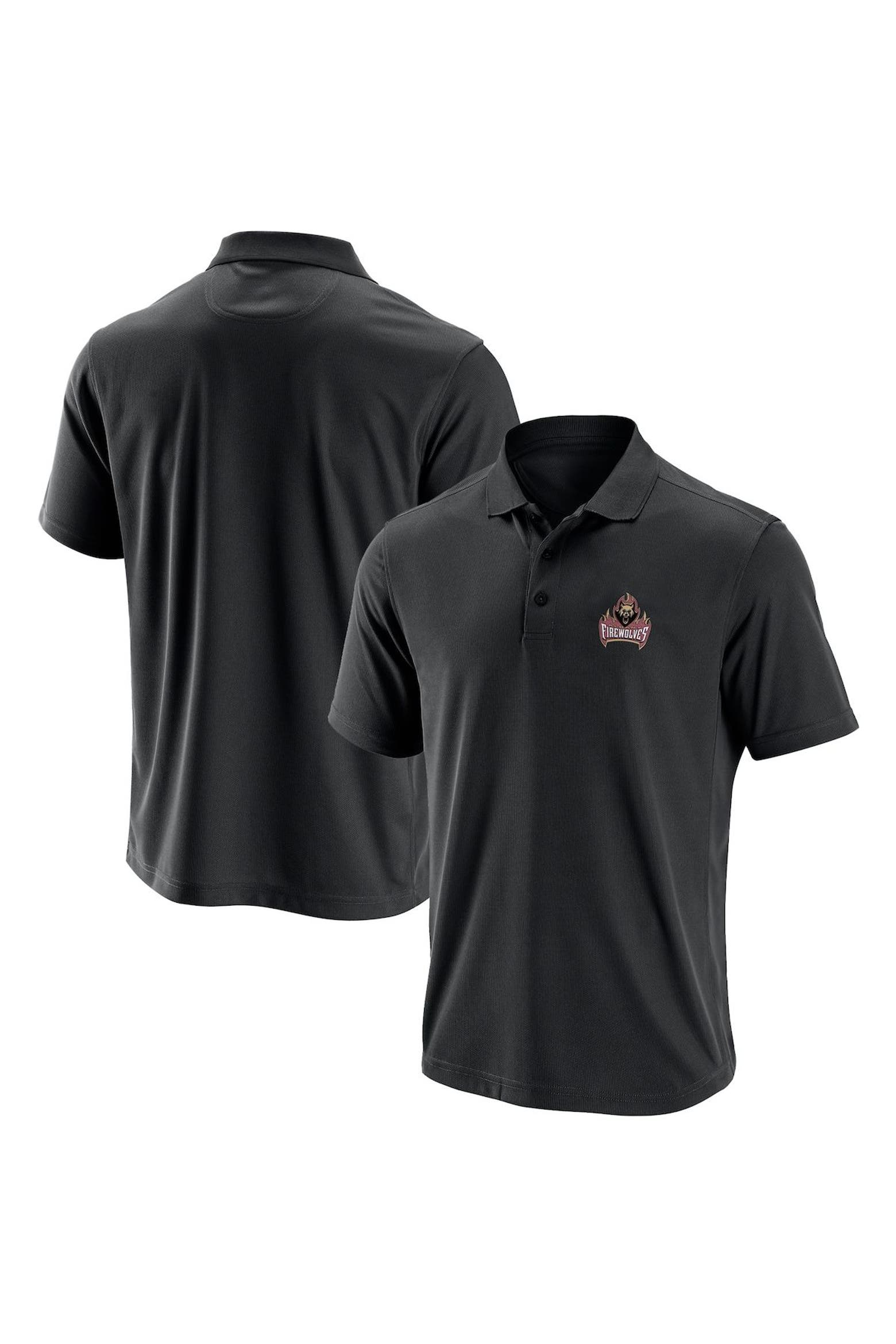 Fire Placket ADPRO Sports Men's Black Albany FireWolves Primary Logo Polo (Men ...