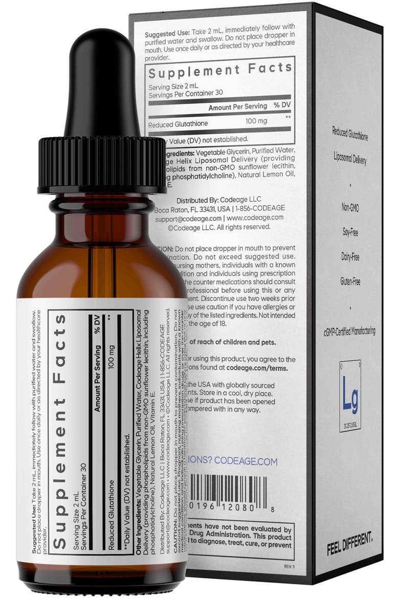 Nanofood - Liquid Liposomal Glutathione, Alternate, color, White