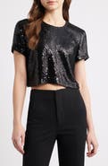 FRAME Sequin Crop Top