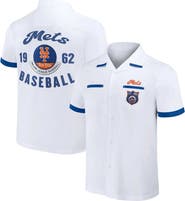 Darius Rucker Collection by Fanatics Men's Darius Rucker Collection by Fanatics  White New York Mets Bowling Button-Up Shirt