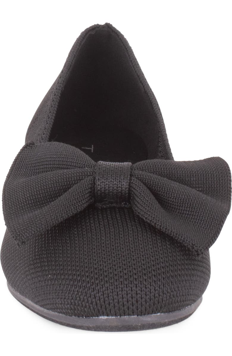 Tahari Casablanca Bow Flat, Alternate, color, Black
