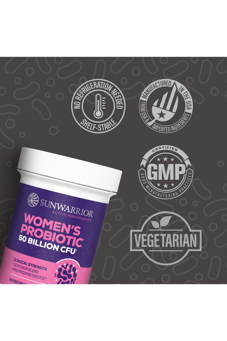 Active Performance Women's Probiotic Capsules, 50 Billion CFU, 30ct Bottle, Alternate, color, No Color
