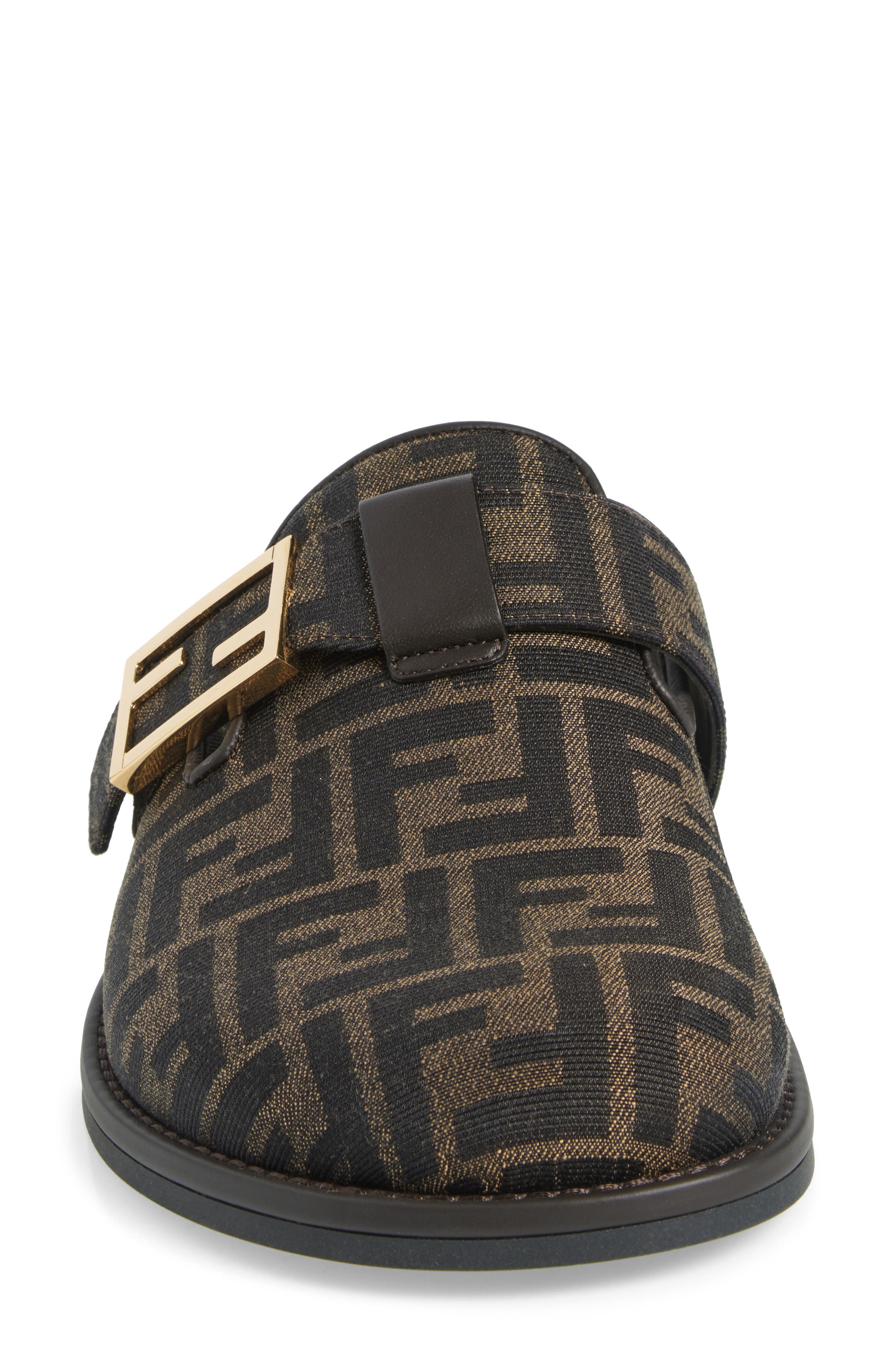 Feel FF Jacquard Clog, Alternate, color, BROWN/ BLACK