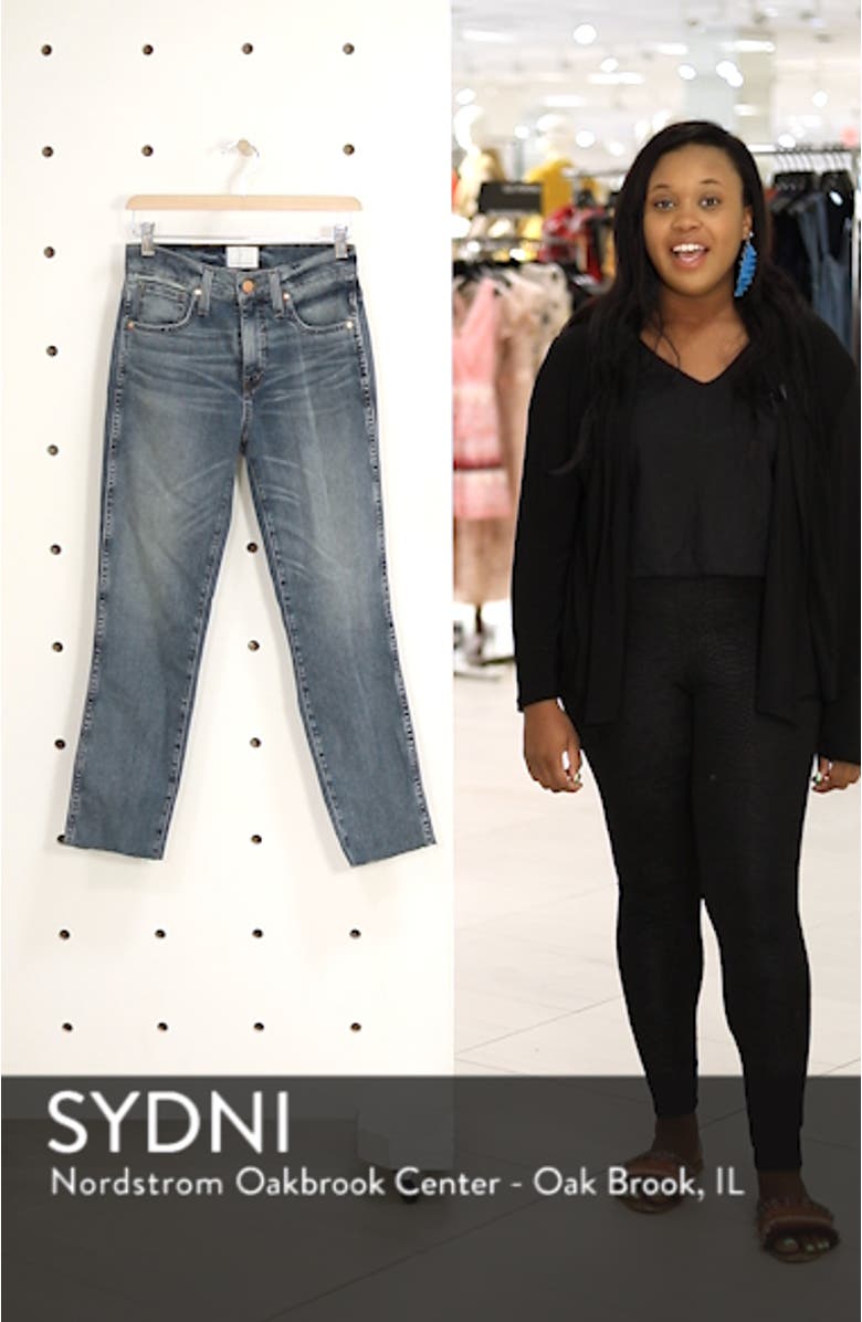 Raw Hem Slim Straight Leg Jeans, sales video thumbnail