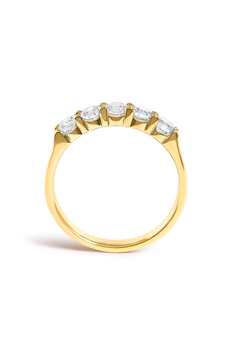 Haus of Brilliance 14K Gold 3/4 Ctw Diamond 5 Stone Band Ring, Alternate, color, Yellow Gold