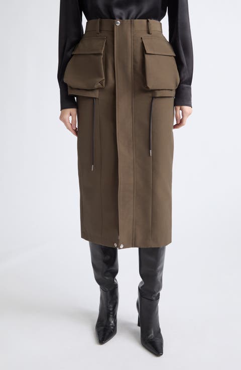 Grosgrain Bonding Midi Skirt