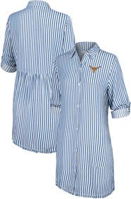 Tommy Bahama Women's Tommy Bahama Light Blue Texas Longhorns Chambray Stripe Cover-Up Shirt Dress