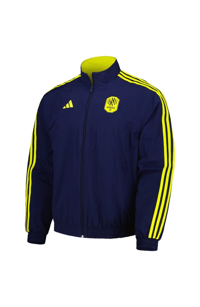 adidas Men's adidas Navy/Yellow Nashville SC 2023 On-Field Anthem Full-Zip Reversible Team Jacket, Alternate, color, Navy