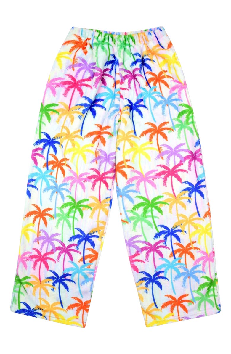 Iscream Kids' Palm Trees Plush Fleece Pants, Main, color, 