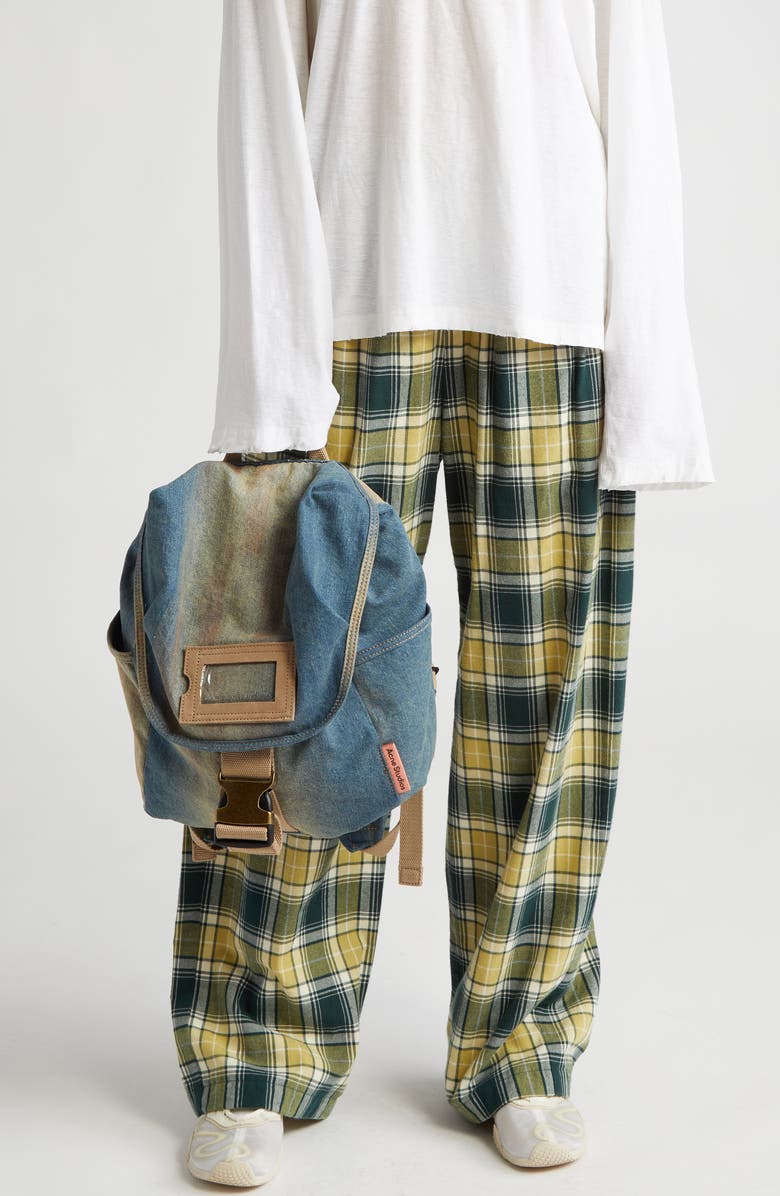 Acne Studios Post Penicillin Denim Backpack, Alternate, color,