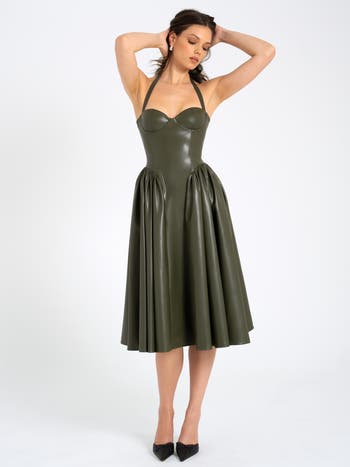 Eliana Vegan Leather Dress