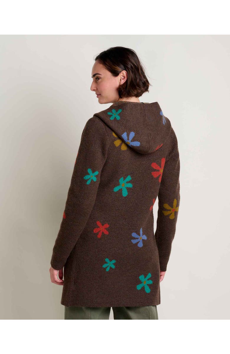 Toad & Co Merino Heartfelt Hoodie, Alternate, color, Chestnut Flowers