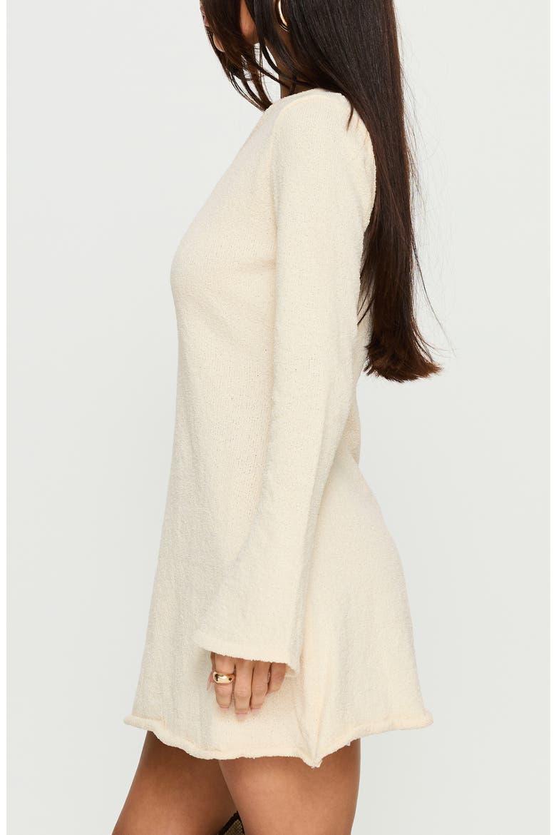 Jaede One-Shoulder Long Sleeve Knit Minidress, Alternate, color, CREAM