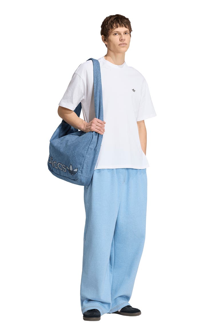 Trefoil Essentials Fleece Sweatpants, Alternate, color, LIGHT BLUE MEL