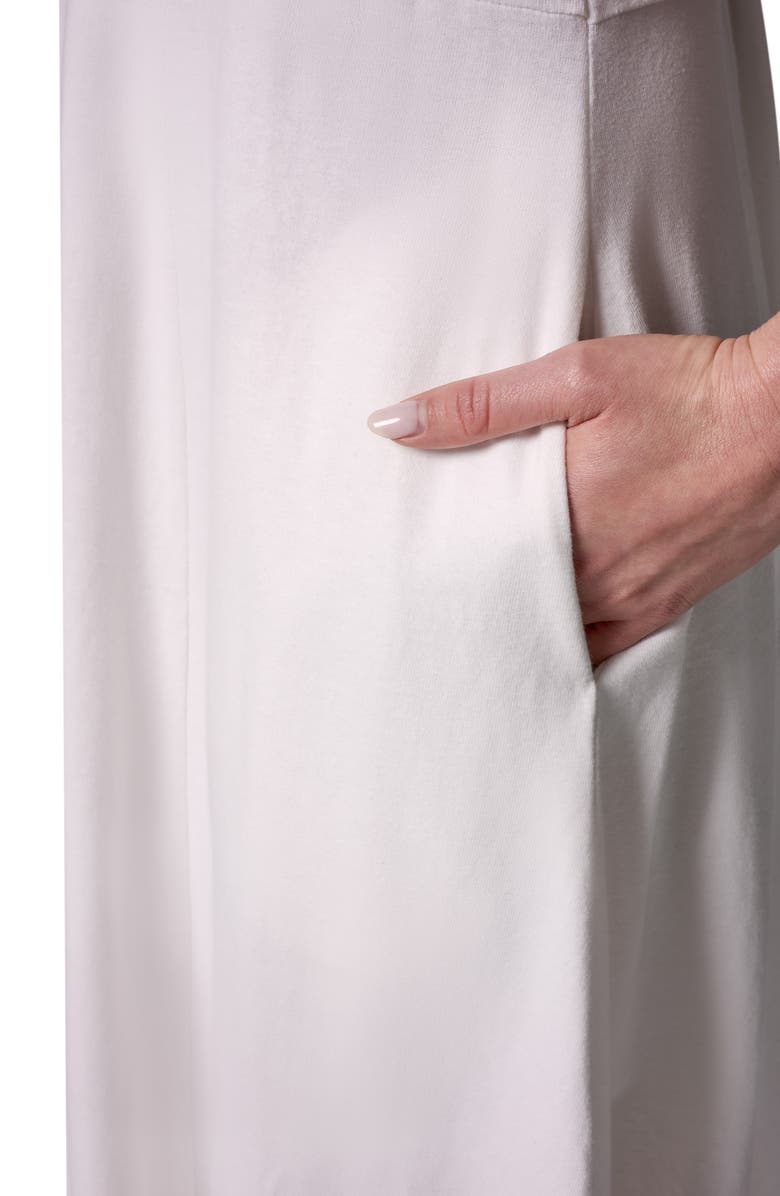 Donna Karan New York Sleeveless Cotton Jersey Maxi Dress, Alternate, color, Cream