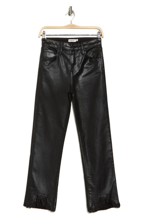River High Rise Straight Leg Coated Jeans