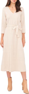 Chaus Houndstooth Plaid Jacquard Midi Dress