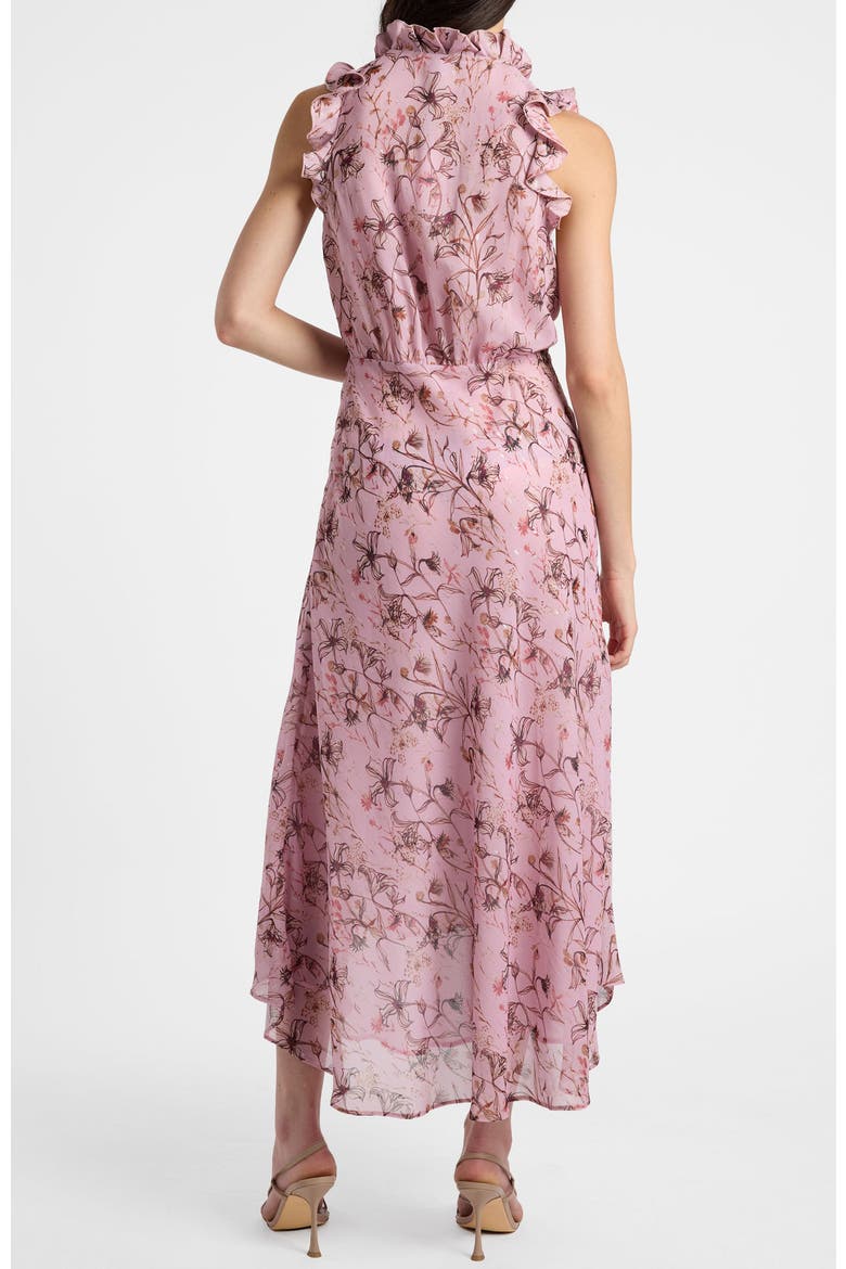 Sasha High-low Dress in Floral Georgette, Alternate, color, Sweet Pink