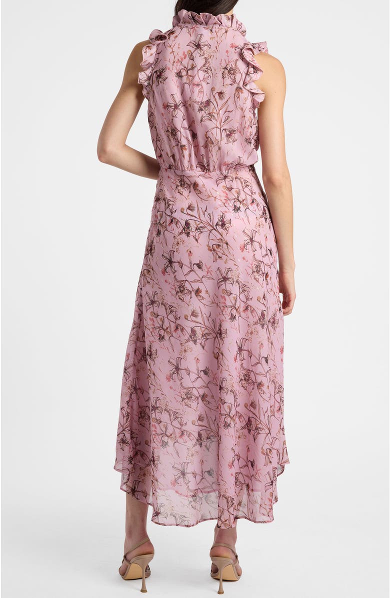 Santorelli Sasha High-low Dress in Floral Georgette, Alternate, color, Sweet Pink