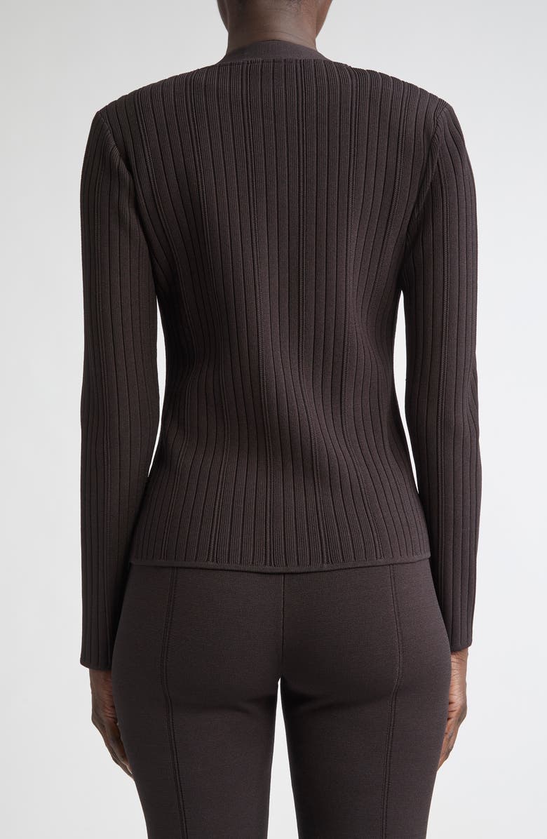 ST. JOHN Libby Robinson Rib Jacket, Alternate, color, Mocha