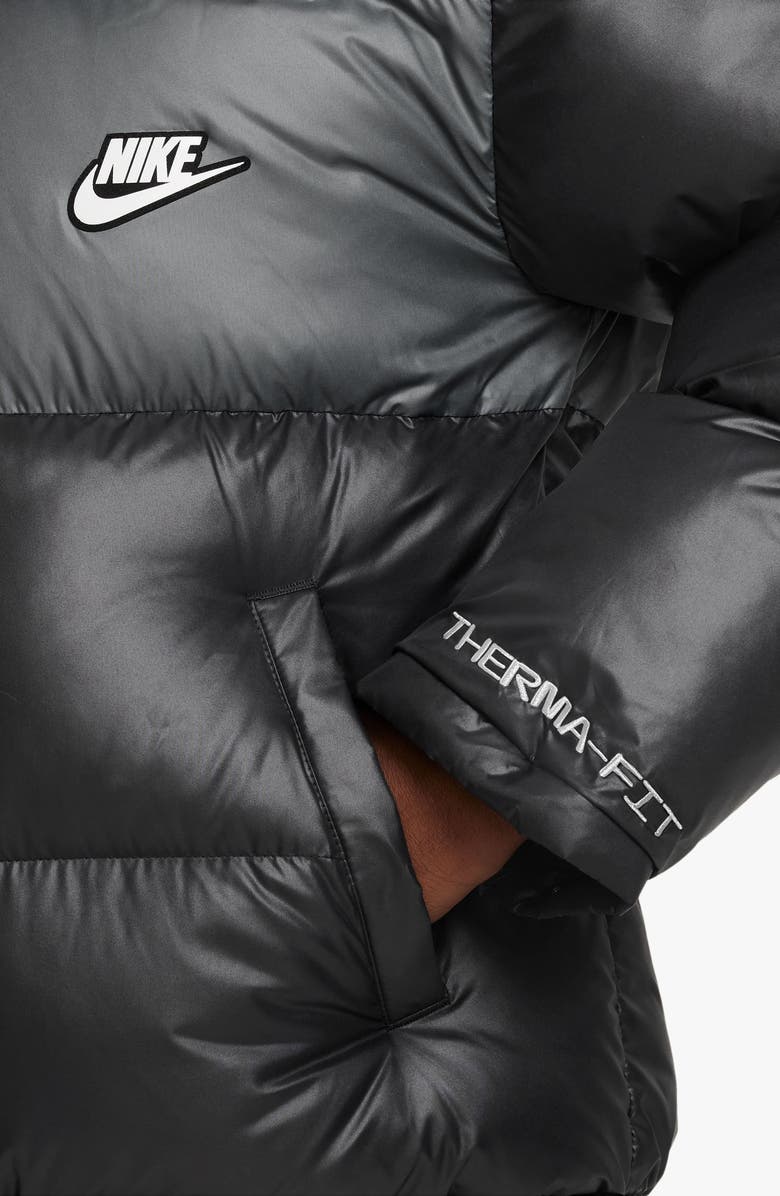 Nike Kids' Sportswear Water Repellent Hooded Puffer Jacket, Alternate, color,