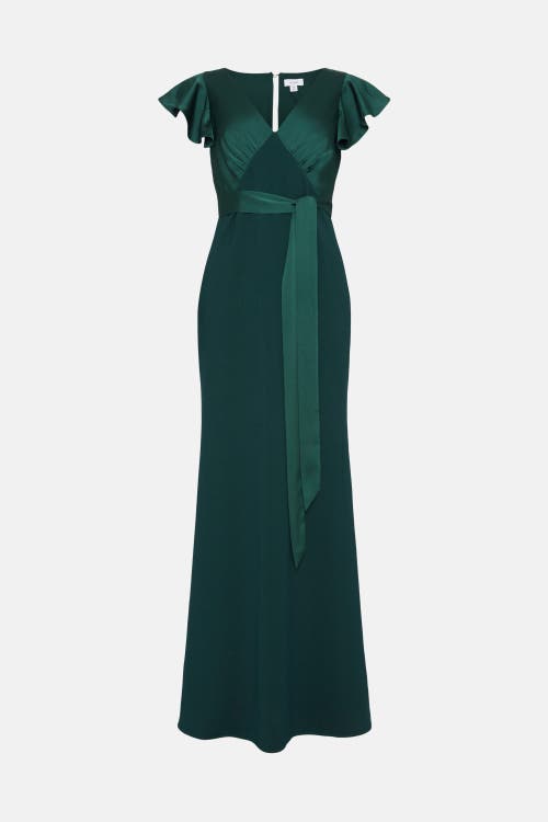 Coast Petite V-neck Maxi Bridesmaid Dress In Green