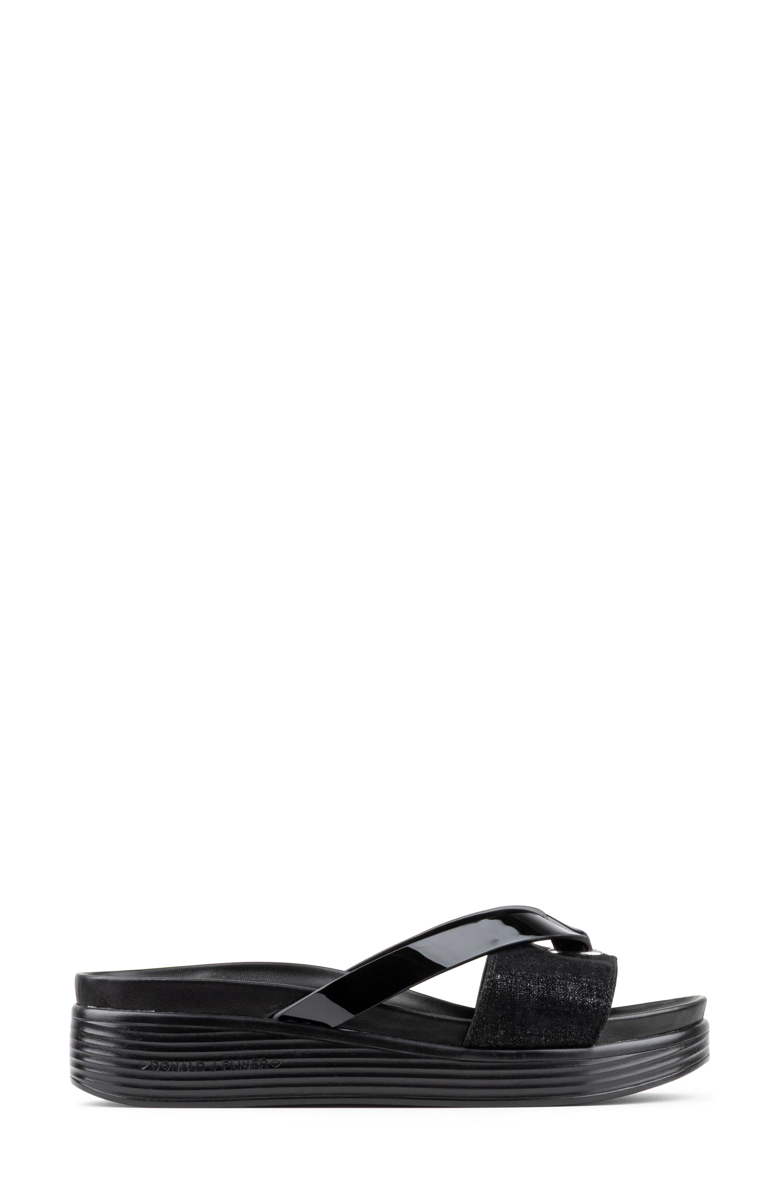 Farrah Platform Wedge Sandal, Alternate, color, BLACK