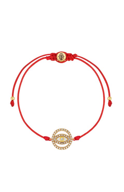 Evil Eye Red String Charm Adjustable Bracelet Guardian Spark