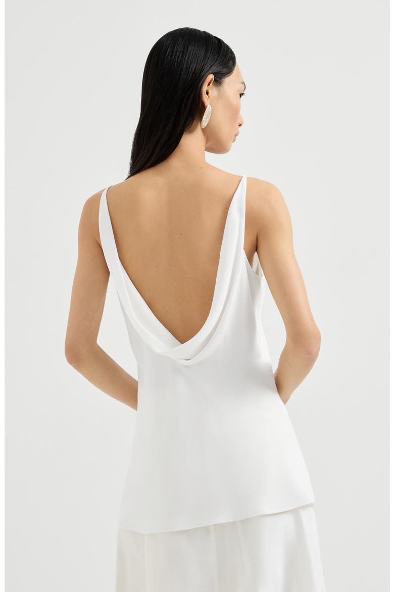 Top with shiny straps, Alternate, color, White