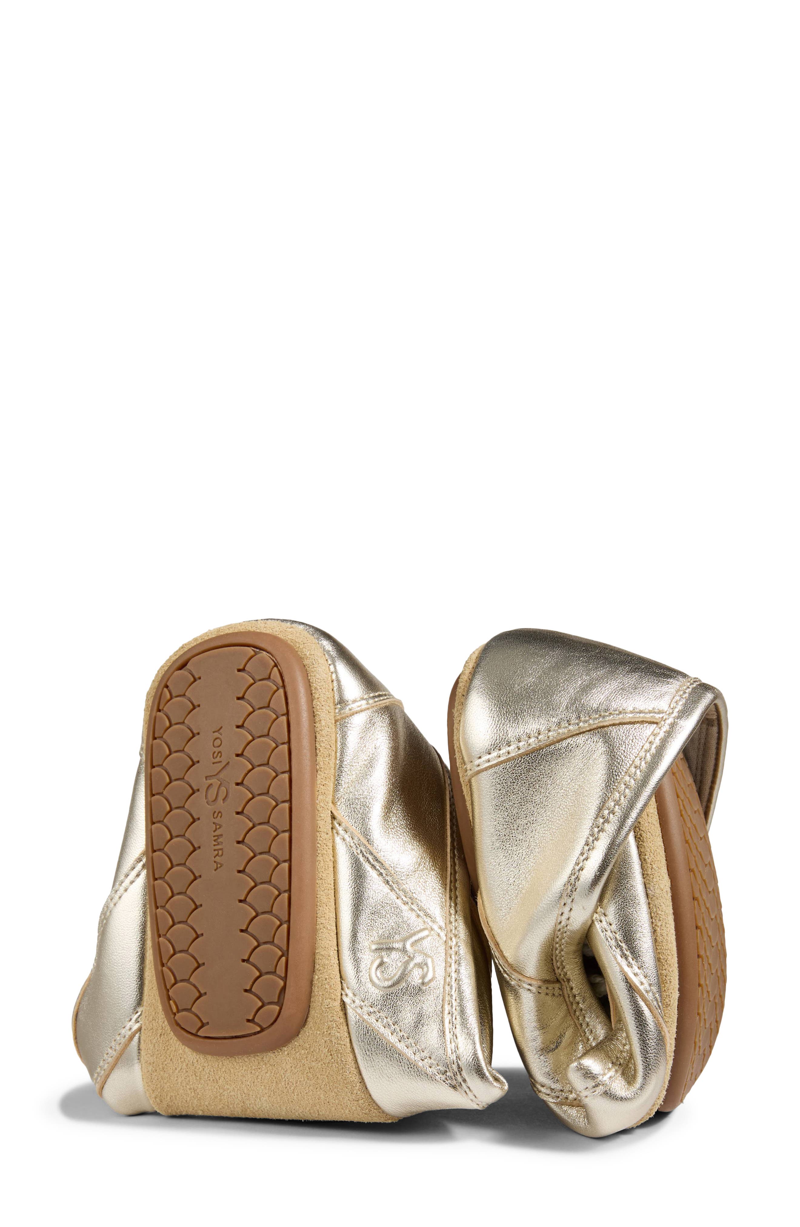 Commuter Leather Sneaker Flat, Alternate, color, GOLD