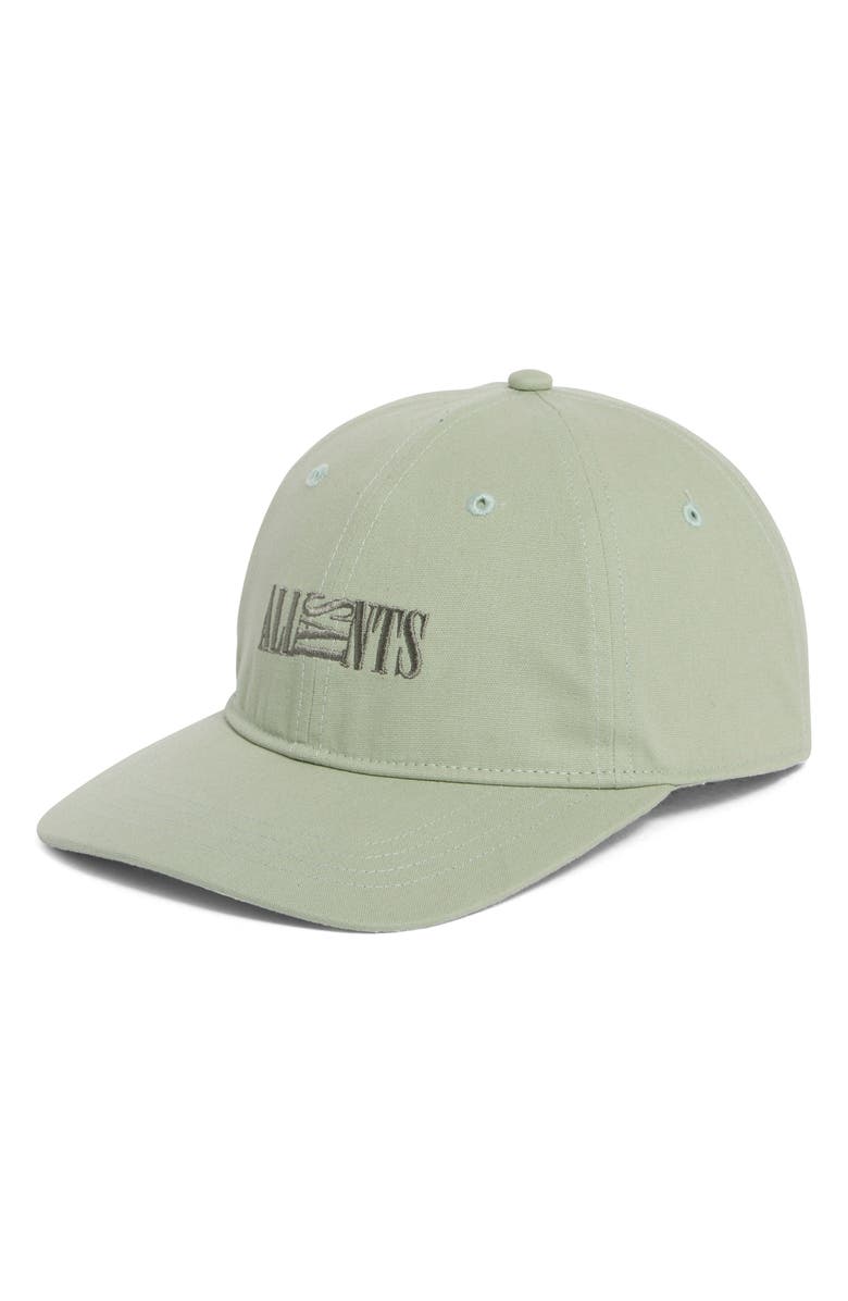AllSaints Oppose Tonal Adjustable Baseball Cap, Main, color, Shamrock Green