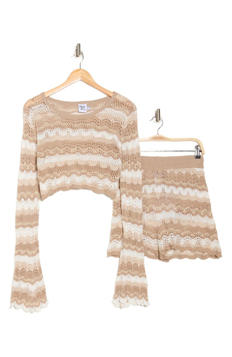 Princess Polly Leah Knit Top & Shorts Set, Alternate, color, 