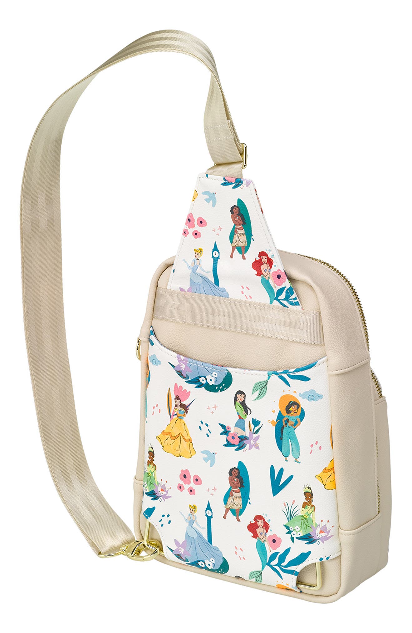Petunia Pickle Bottom x Disney Princess Crisscross Sling Bag, Alternate, color, 