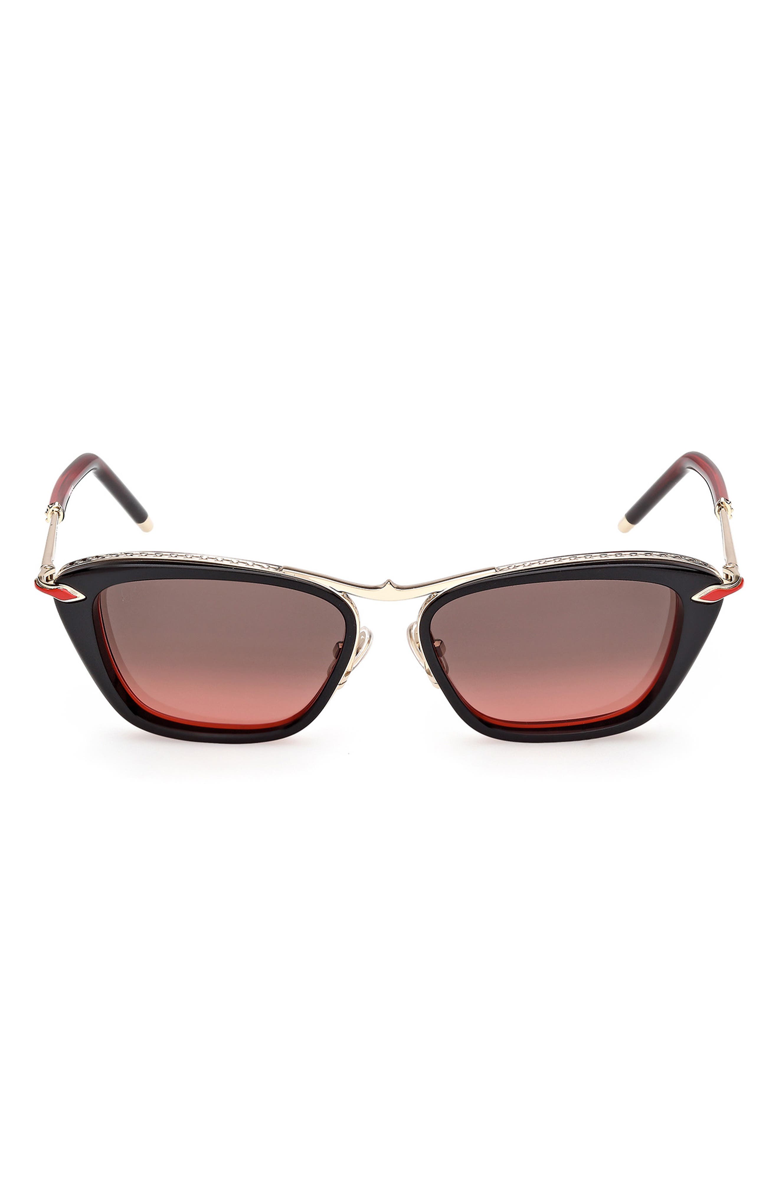 BLACK/ RED GOLD METAL