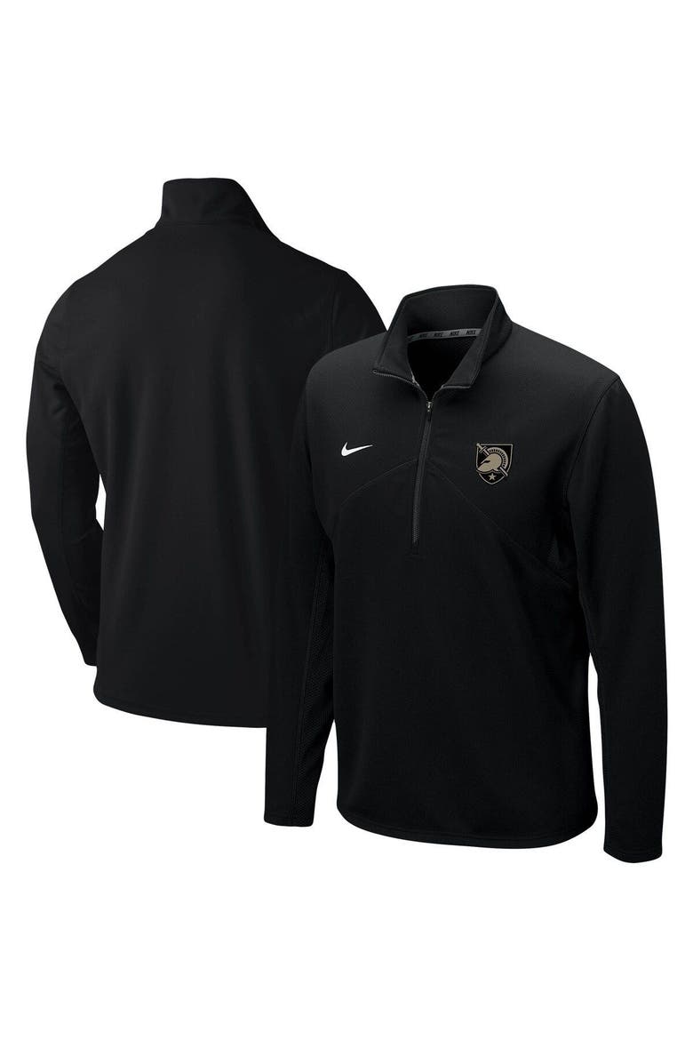 Men's Nike Black Army Black Knights Primary Logo Training Performance Quarter-Zip Jacket, Main, color, Black