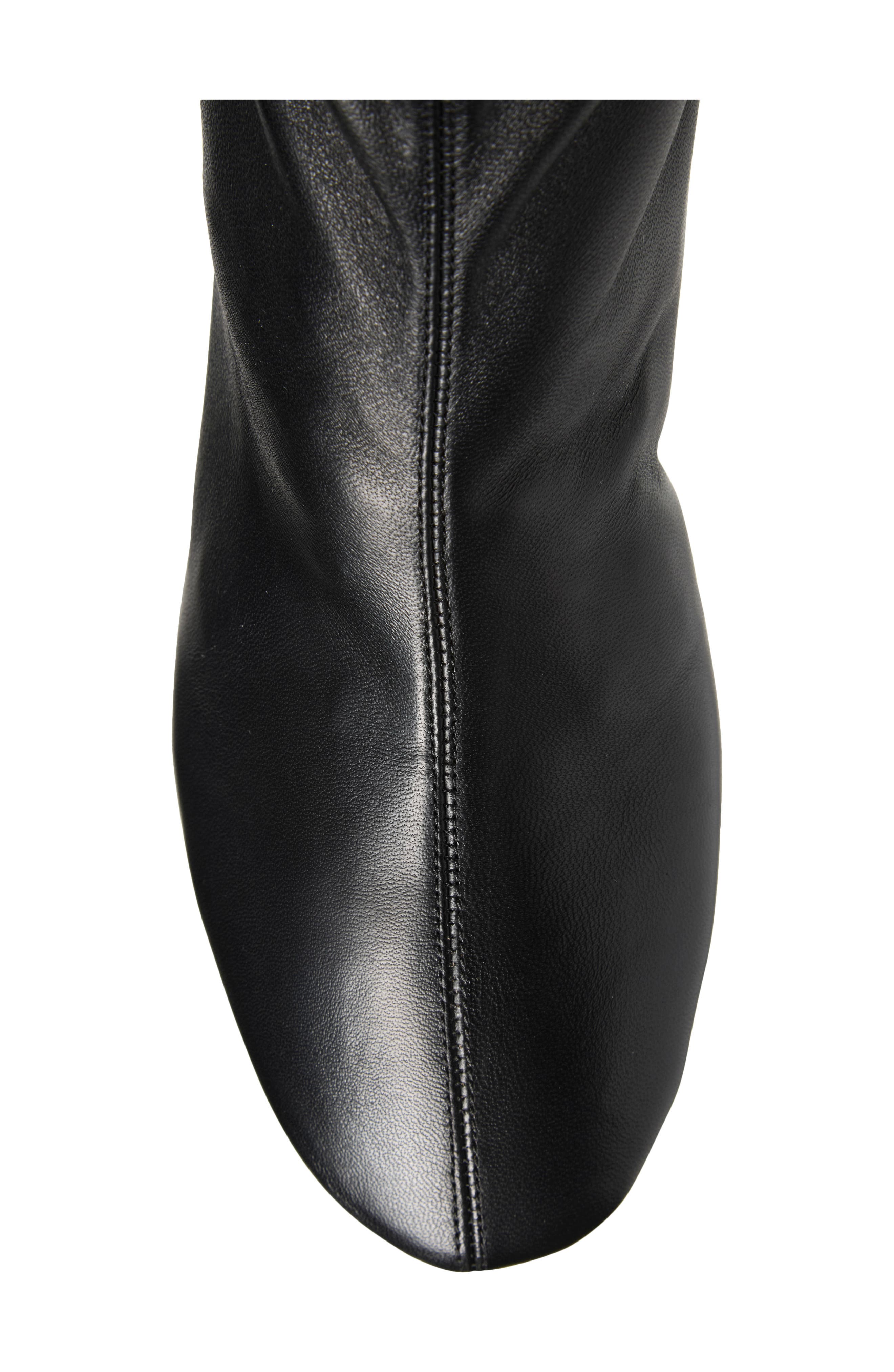 Tres St Honore Leather Bootie, Alternate, color, BLACK