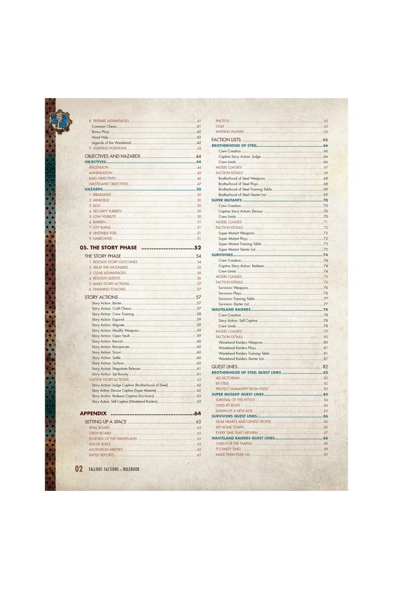 Modiphius Fallout Factions Core Rulebook Hardcover Rpg Campaign, Alternate, color, Multicolored
